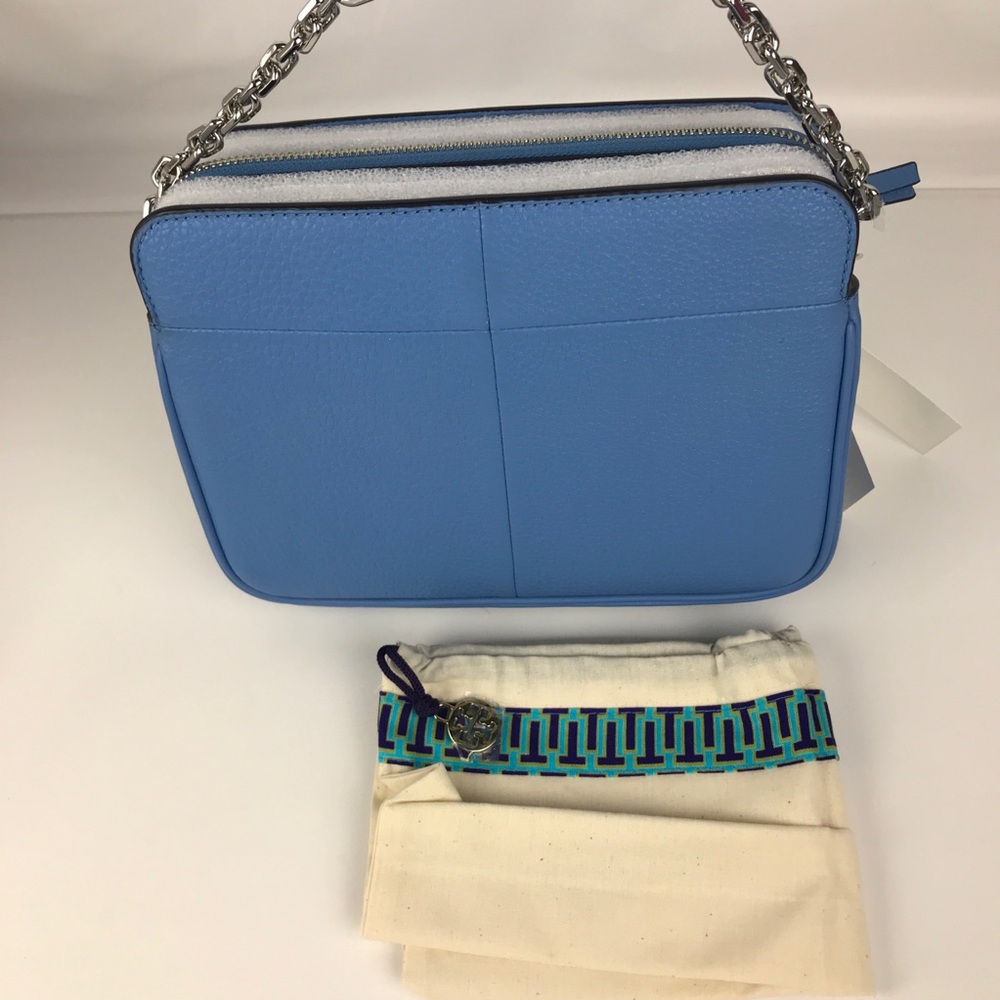Tory Burch Ivy Blue Leather Cross Body Bag 29741 - Picture 4 of 8